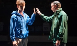 Illuminating ... Luke Treadaway As Christopher Boone And Paul Ritter As Ed in the National Theatre's adaptation of The Curious Incident Of The Dog In The Night-time. Photograph: Manuel Harlan