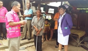 กลุ่มการพยาบาล โรงพยาบาลกาฬสินธุ์ เข้าเยี่ยม นายน้อย บุบผาเห้า อายุ 71 ปี