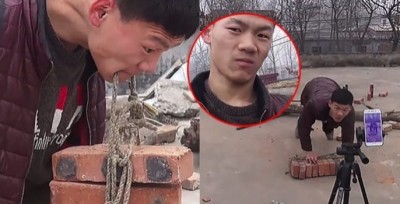 ไลฟ์สตรีมโชว์ใช้ฟันยกอิฐ หนุ่มสมองพิการสู้ชีวิต หาเงินเลี้ยงแม่-ส่งน้องเรียน