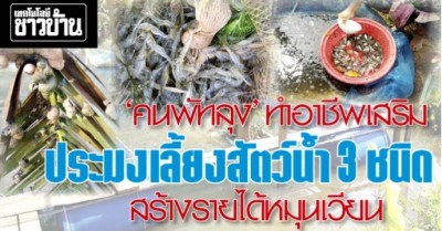 คนพัทลุง ทำประมงเลี้ยงสัตว์น้ำ 3 ชนิด เป็นอาชีพเสริม สร้างรายได้หมุนเวียน