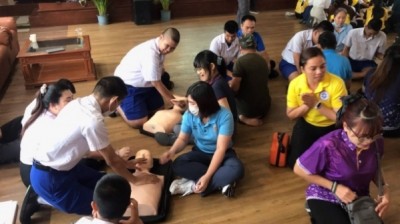 ‘ซ้อมอพยพภัยพิบัติให้คนตาบอด’