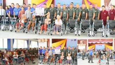 มอบรถวีลแชร์แก่ผู้สูงอายุ-คนพิการภาคอีสาน