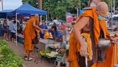 พระปลอมแกล้งพิการที่ตกเป็นข่าวดัง โผล่เรี่ยไรที่เชียงแสน