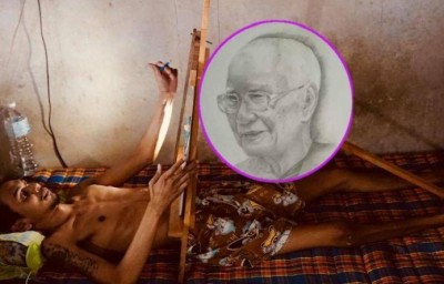 เสียสละให้เมียมีแฟนใหม่ หนุ่มอัมพาตวาดรูปเลี้ยงชีพ