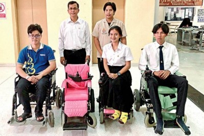 รถเข็นไฟฟ้าควบคุมด้วยเสียง "PMK" สิ่งประดิษฐ์เพื่อผู้พิการ