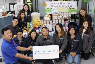 ฟอลคอนประกันภัย มอบสิ่งของจำเป็นต่อการดูแลเด็กๆ ที่สถานคุ้มครองและพัฒนาคนพิการบ้านเฟื่องฟ้า