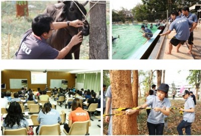 รวมภาพการฝึกทักษะนศ.สัตวแพทย์ ในช่วยเหลือในภาวะภัยพิบัติ อาทิ การช่วยเหลือสัตว์ที่ประสบภัยทางน้ำ