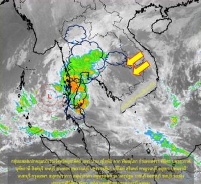 ใต้ตอนบนฝนหนักบางแห่ง ระวังน้ำป่าไหลท่วมฉับพลัน