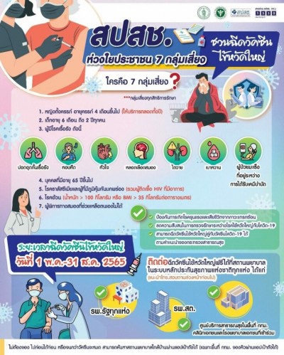 สปสช.ห่วงใยประชาชน 7 กลุ่มเสี่ยง ชวนฉีดวัคซีนไข้หวัดใหญ่