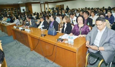 ผู้เข้าร่วมปาฐกถาพิเศษ เรื่อง “ยุทธศาสตร์ AAA สู่การพัฒนาด้านเศรษฐกิจและเทคโนโลยีของประเทศไทย”